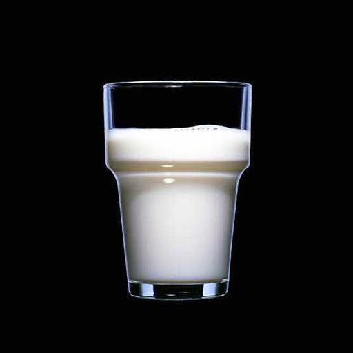 Ett glas med mjölk