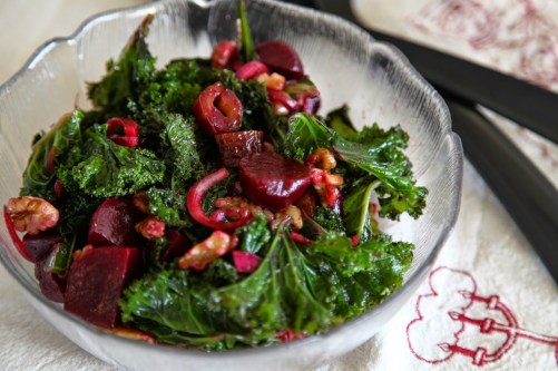Recept på Grönkålsallad med rödbetor
