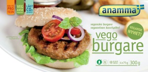Förpackning vegoburgare från Anamma