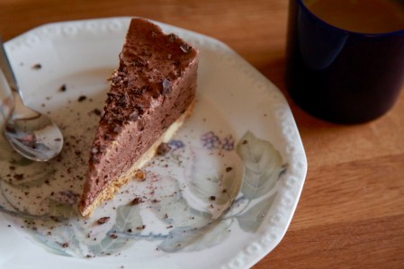 Vegansk choklad och mandeltårta