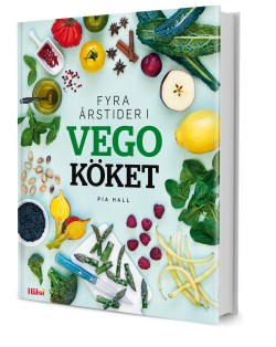 Omslaget till boken Fyra årstider i vegoköket