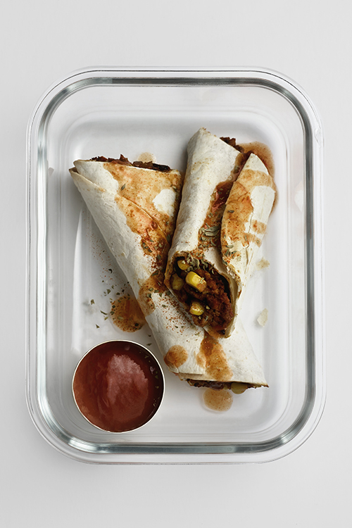 Burritos i en glasform