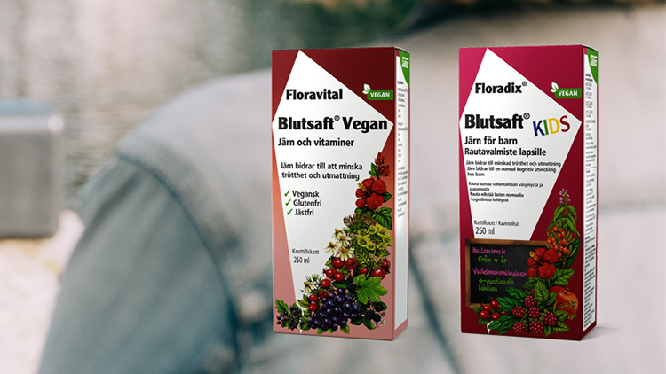 Förpackningar till Blutsaft Vegan och Kids