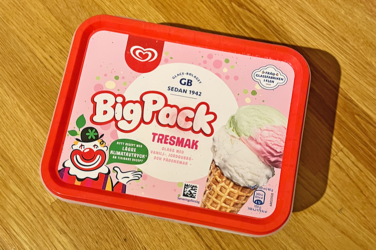 En förpackning BigPack tresmak