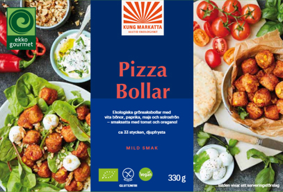 Förpackning med Pizzabullar från Kung Markatta